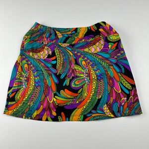 B-Skinz Women's Everyday Tennis Pickleball Psychedelic Feather Print Skort Sz S